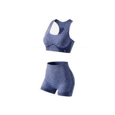 CONJUNTO MUJER RYBIU DE33249 AZUL FITNESS ALTO RENDIMIENTO + PAPEL REGALO - 1