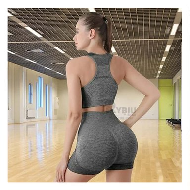 CONJUNTO YOGA MUJER RYBIU DE33247 PLATA SUAVE CONFORT PLOMO + REGALO STICKERS