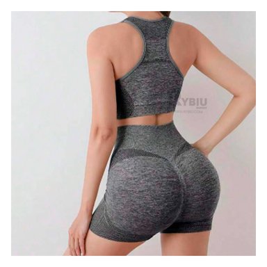 TOP YOGA MUJER RYBIU DE33247 PLATA COMODO EJERCICIO EN PLOMO + PAPEL REGALO