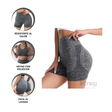 CONJUNTO YOGA MUJER RYBIU DE33247 PLATA ELASTICO FITNESS EN PLOMO + BANDERITAS ADHESIVAS