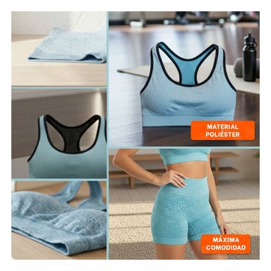 CONJUNTO MUJER RYBIU DE33248026 CELESTE PRACTICO Y COMODO + LIGAS REGALO - 5