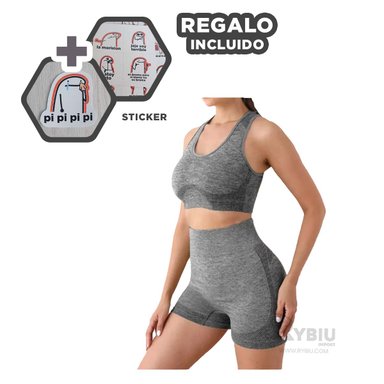 CONJUNTO YOGA MUJER RYBIU DE33247 PLATA IDEAL MOVIMIENTOS PLOMO + GIFT MINIAGENDA - 4