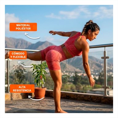 CONJUNTO DEPORTIVO MUJER RYBIU DE33250 ROJO CON ESTILO + REGALO STICKERS - 5