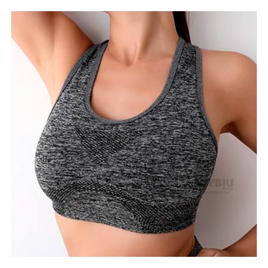TOP YOGA MUJER RYBIU DE33247 PLATA RESISTENTE FITNESS PLOMO + REGALO AGENDITA
