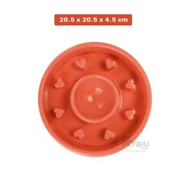 COMEDERO PERRO Y GATO MA31307 RYBIU MASCOTA CON CORAZONES ROJO + REGALO STICKERS