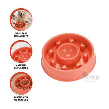 COMEDERO PERRO Y GATO MA31307 RYBIU SOSEGANTE CAN ROJO + ENVOLTORIO REGALO