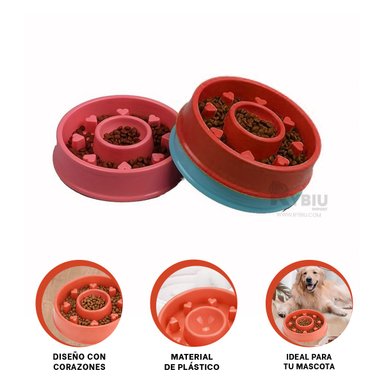 PLATILLO PERRO MA31307 RYBIU CONTRA ESTRES ROJO + POST-IT ADHESIVOS