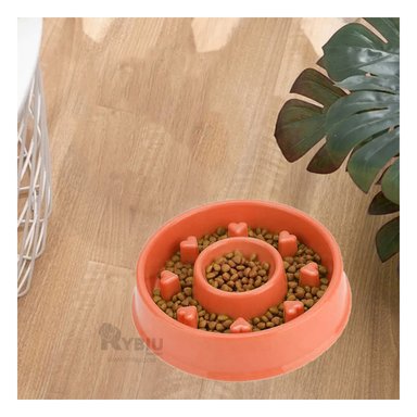 PLATO MASCOTAS PERRO Y GATO MA31307 RYBIU DIVERTIDO ROJO + PAPEL REGALO