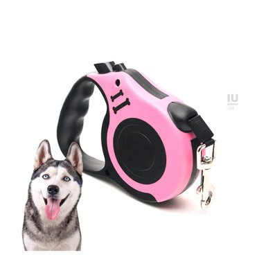CORREA PERROS MA31383 RYBIU CUERDA DIVERTIDA PET 5M EN ROSADO + REGALO LIGAS PEINAR - 3
