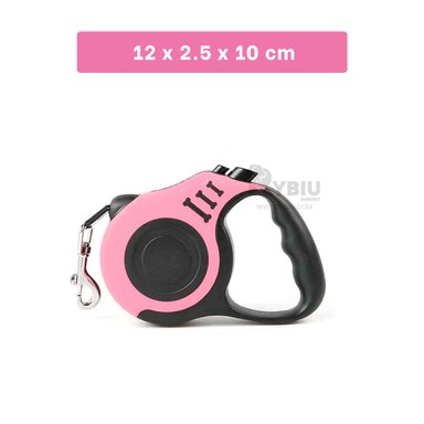 CORREA PERROS MA31383 RYBIU CUERDA DIVERTIDA PET 5M EN ROSADO + REGALO LIGAS PEINAR - 5