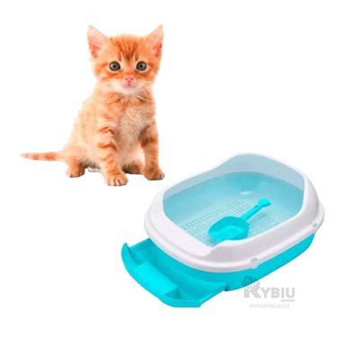 ARENERO GATOS RYBIU MA30898 RECIPIENTE MULTIPLE CELESTE + LIGAS REGALO