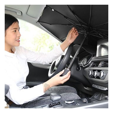 SET SOMBRILLA RYBIU HE29556 NEGRO TAPASOL PRACTICO FACIL USO + REGALO AGENDITA