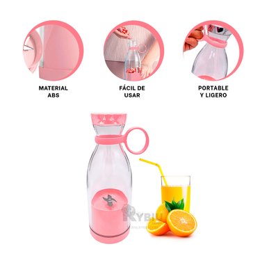 MEZCLADORA RYBIU EL30694 PERFECTA Y PRACTICA ROSADO + BANDERITAS ADHESIVAS