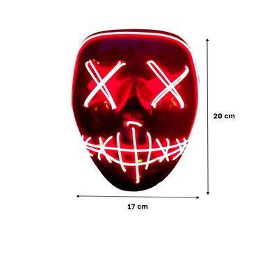 MASCARAS RYBIU FI32675 ROJO MASCARA COLORIDA LED + PAPEL REGALO - 4