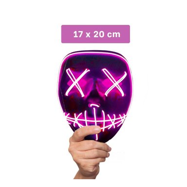 MASCARAS RYBIU FI32672 FUCSIA MASCARA PURGA LUCES LED NEON HALLOWEEN - 4