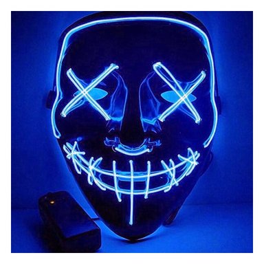 MASCARA RYBIU FI32677 AZUL CARETA ILUMINADA FIESTAS + POST-IT ADHESIVOS - 2