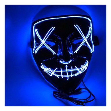 MASCARAS RYBIU FI32677 AZUL MASCARA COLORIDA LED + PAPEL REGALO - 3