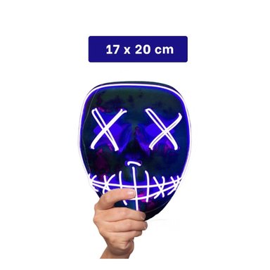 MASCARAS RYBIU FI32677 AZUL MASCARA COLORIDA LED + PAPEL REGALO - 4