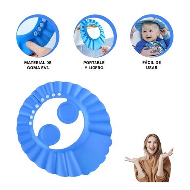 PROTECTOR LAVADO DISENO CORONA PARA BEBE AZUL PARA BEBES PEQUENOS - 3