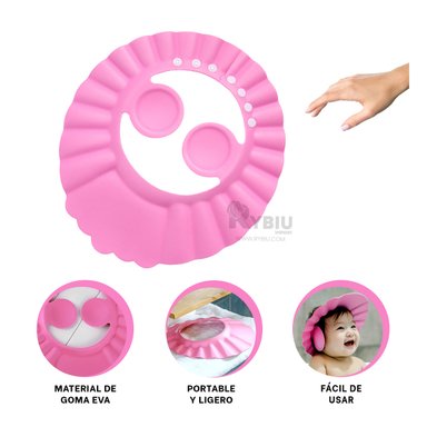 SOMBRERO RYBIU DUCHA BEBES ROSADO + REGALO STICKERS