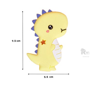 CHUPETE RYBIU DENTADURA INFANTIL AMARILLO + LIGAS REGALO