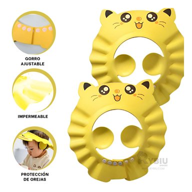 SOMBRERO RYBIU DINAMICO EN FORMA GATO AMARILLO + REGALO STICKERS