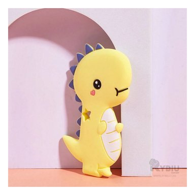 MORDEDOR RYBIU SILICONA EN FORMA DINOSAURIO AMARILLO