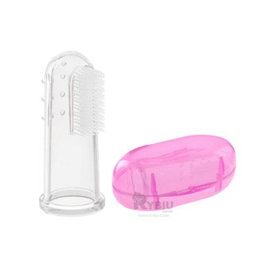 CEPILLO RYBIU BB32648 ROSADO DEDAL DENTRIFICO + BANDERITAS ADHESIVAS