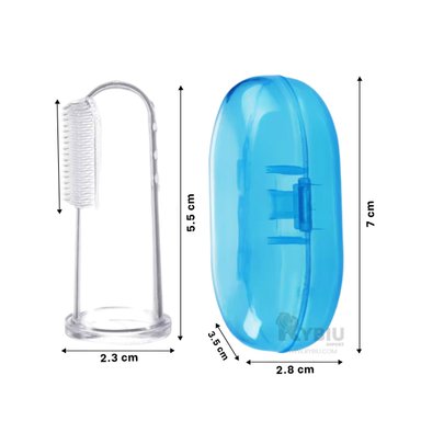 CEPILLO RYBIU BB32649 AZUL DEDAL ASEO BUCAL + REGALO LIGAS PEINAR