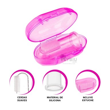 CEPILLO RYBIU BB32648 ROSADO INFANTIL DEDAL + REGALO STICKERS