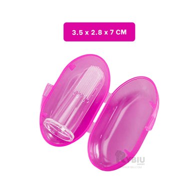 CEPILLO RYBIU BB32648 ROSADO DEDAL MOLAR INFANTIL + LIGAS REGALO