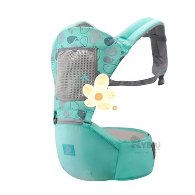 MOCHILA RYBIU RESISTENTE BEBE BALLENIA VERDE + GIFT STICKERS