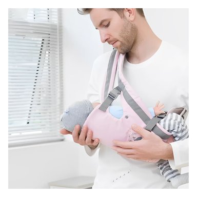 CANGURO RYBIU ERGONOMICO BALLENITA ROSADO + REGALO STICKERS