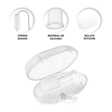 CEPILLO RYBIU BB32650 TRANSPARENTE DENTARIO BEBE + PAPEL REGALO