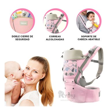 MOCHILA RYBIU NOVEDOSA BALLENITA ROSADO + REGALO STICKERS