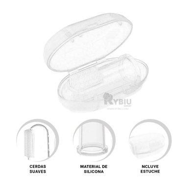 CEPILLO RYBIU BB32650 TRANSPARENTE INFANTIL DEDAL + REGALO STICKERS