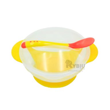 PLATO RYBIU FACIL USAR BEBE AMARILLO + POST-IT ADHESIVOS