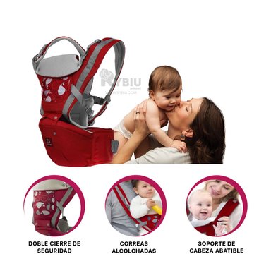 MOCHILA RYBIU INNOVADORA BEBES GUINDA + GIFT MINIAGENDA