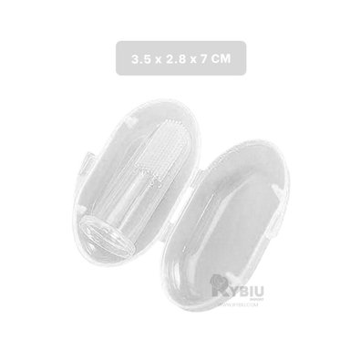 CEPILLO RYBIU BB32650 TRANSPARENTE DEDAL MOLAR INFANTIL + LIGAS REGALO