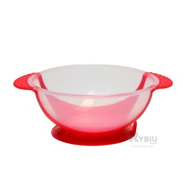 PLATO RYBIU BEBE ERGONOMICO ROJO + BANDERITAS ADHESIVAS