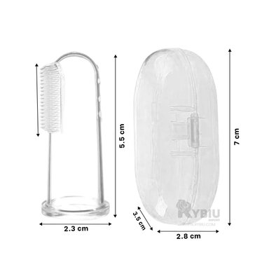 CEPILLO RYBIU BB32650 TRANSPARENTE DEDAL ASEO BUCAL + REGALO LIGAS PEINAR