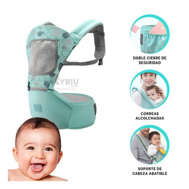 MOCHILA RYBIU INNOVADORA BEBES VERDE + GIFT MINIAGENDA