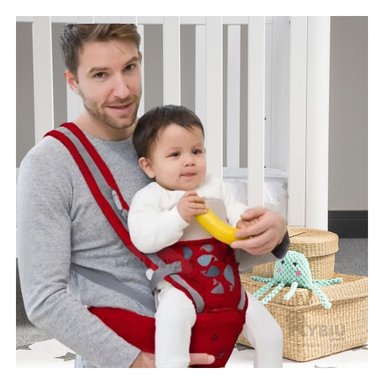 CANGURO RYBIU BEBE 3 EN 1 BALLENITA GUINDA + PAPEL REGALO