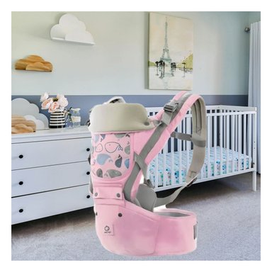 CANGURO RYBIU MULTIFUNCIONAL BALLENITA ROSADO + PAPEL REGALO