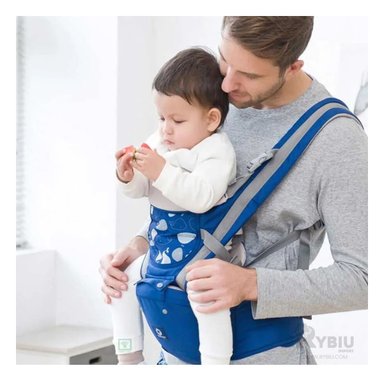 CANGURO RYBIU BEBE 3 EN 1 ESTILO BALLENITA AZUL