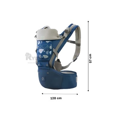 MORRAL RYBIU PRACTICA BALLENA AZUL + REGALO LIGAS PEINAR - 5