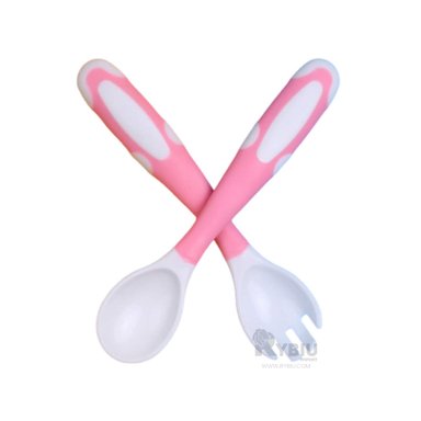 SET CUBIERTOS RYBIU BB32651 ROSADO CON ESTUCHE NIÑOS + REGALO AGENDITA