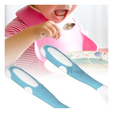 CUBIERTOS RYBIU BB32652 CELESTE UTIL COMESTIBLE + LIGAS REGALO