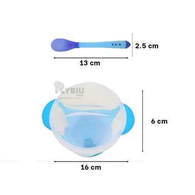 PLATO RYBIU MODERNO BEBE AZUL + REGALO LIGAS PEINAR