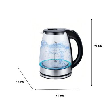 CALENTADOR RYBIU EL30692 2 LT TRANSPARENTE + REGALO LIGAS PARA PEINAR